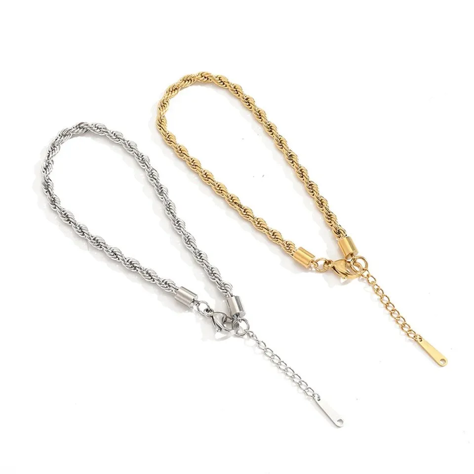 TWISTED ROPE ANKLET