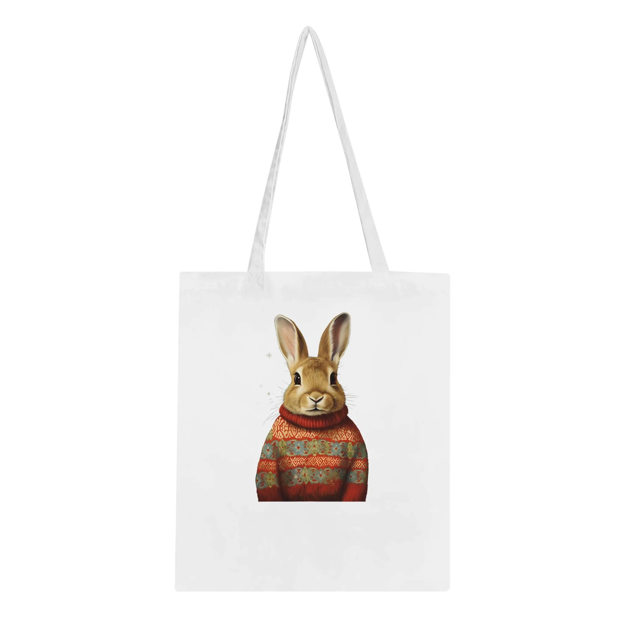 Ugly Christmas Sweater Bunnies Classic Tote Bag