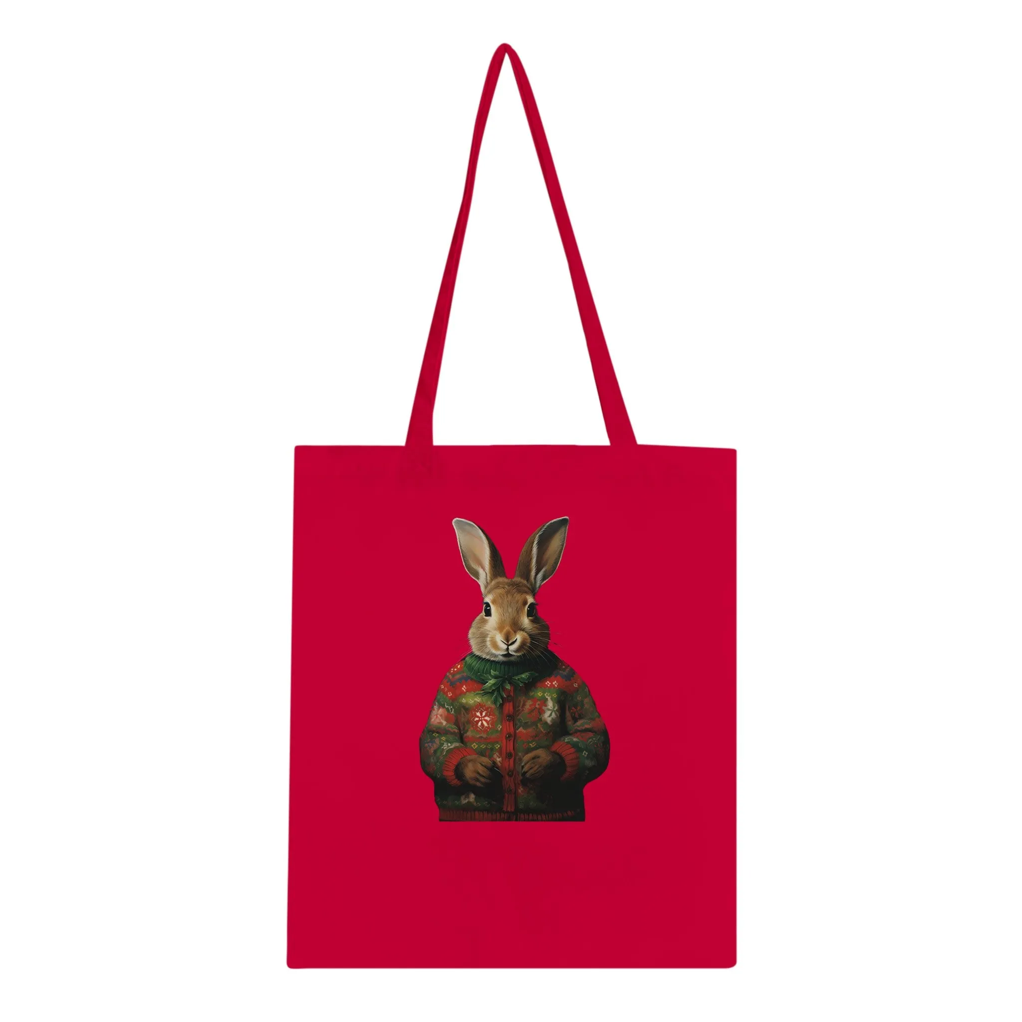 Ugly Christmas Sweater Bunnies Classic Tote Bag