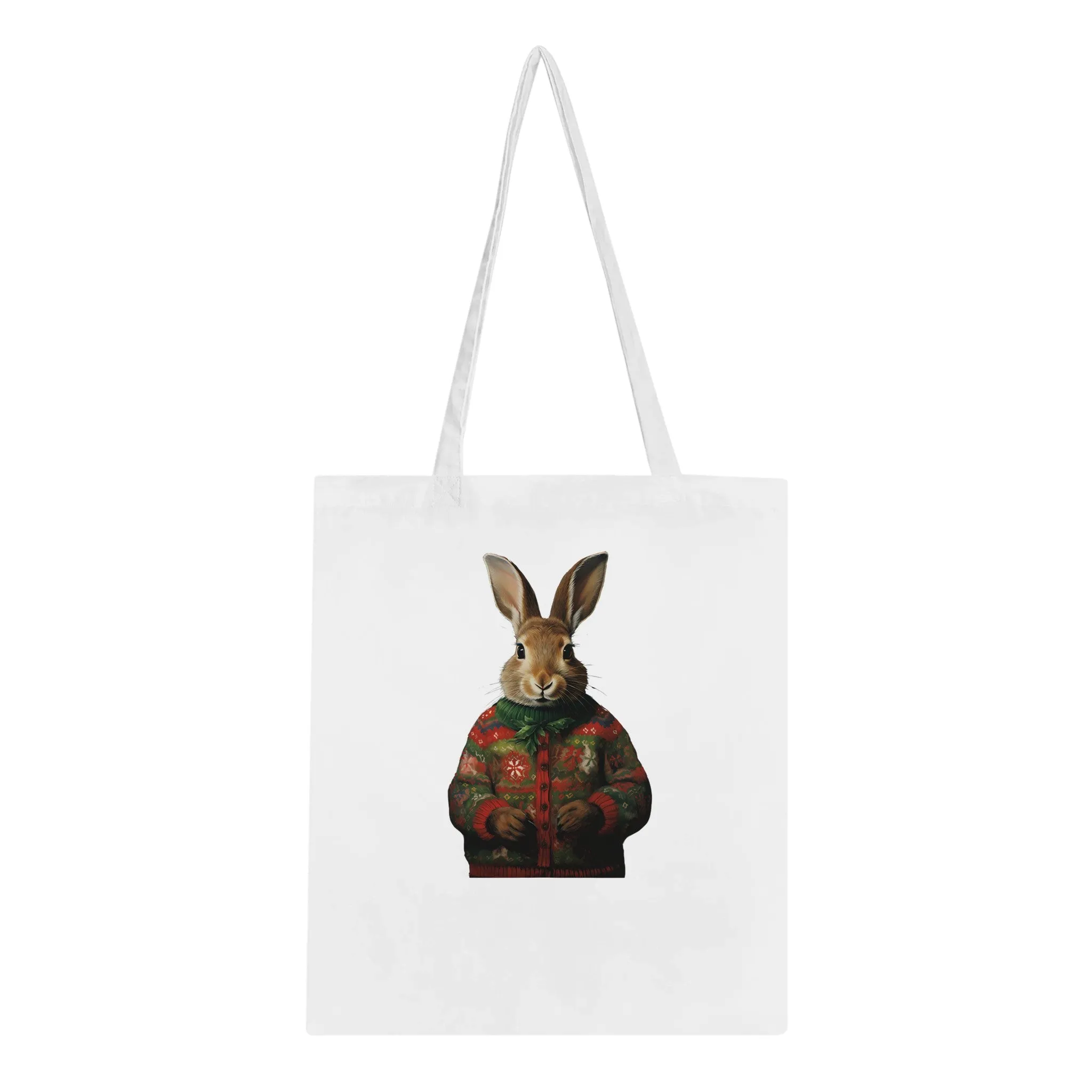 Ugly Christmas Sweater Bunnies Classic Tote Bag