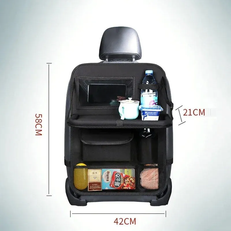 Universal Car Seat Organizer with Tray & Tablet Holder