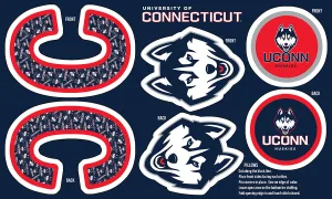 UNIVERSITY OF CONNECTICUT-Collegiate Pillow Project-100% Polyester Minky-UCON1359