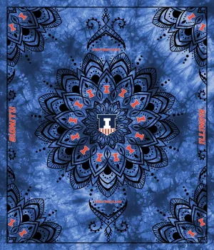 UNIVERSITY OF ILLINOIS-Collegiate Tapestry-100% Polyester Minky-ILL1360