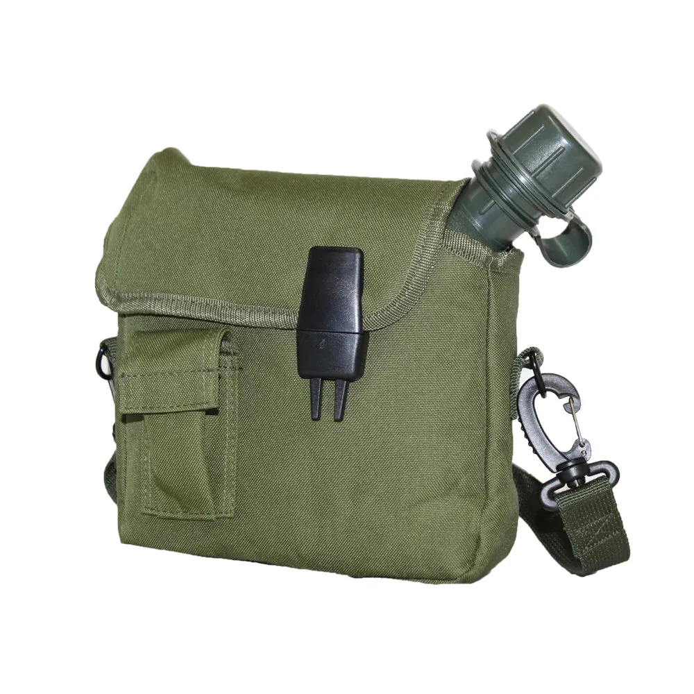 USGI 2QRT Olive Drab or Woodland Camo Canteen with Cover