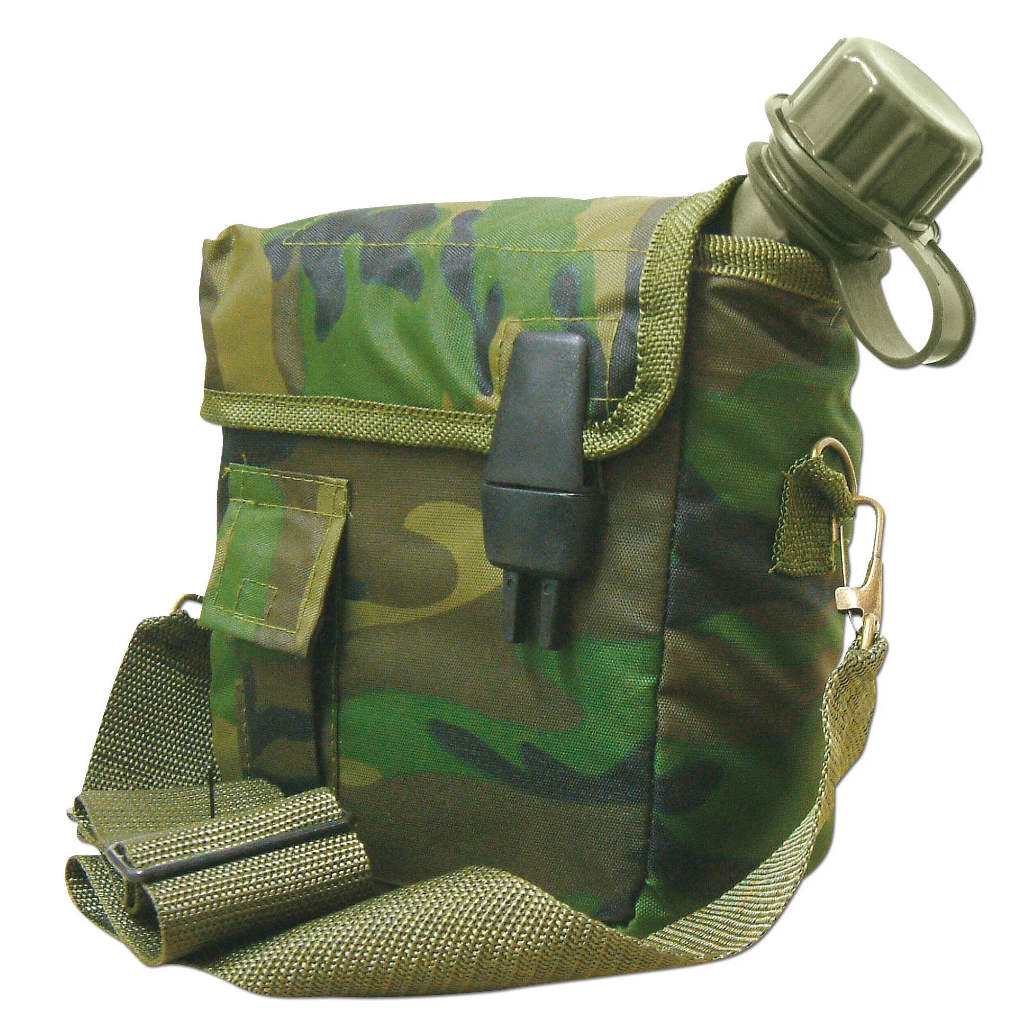 USGI 2QRT Olive Drab or Woodland Camo Canteen with Cover