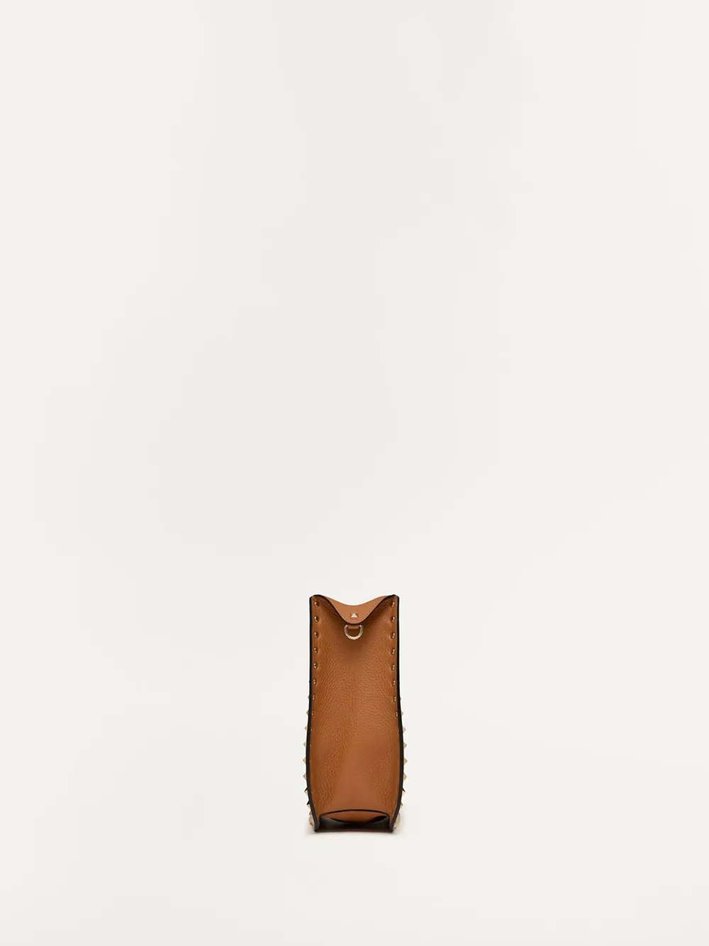 Valentino Garavani Brown Grainy Calf Hobo Rockstudt Bag
