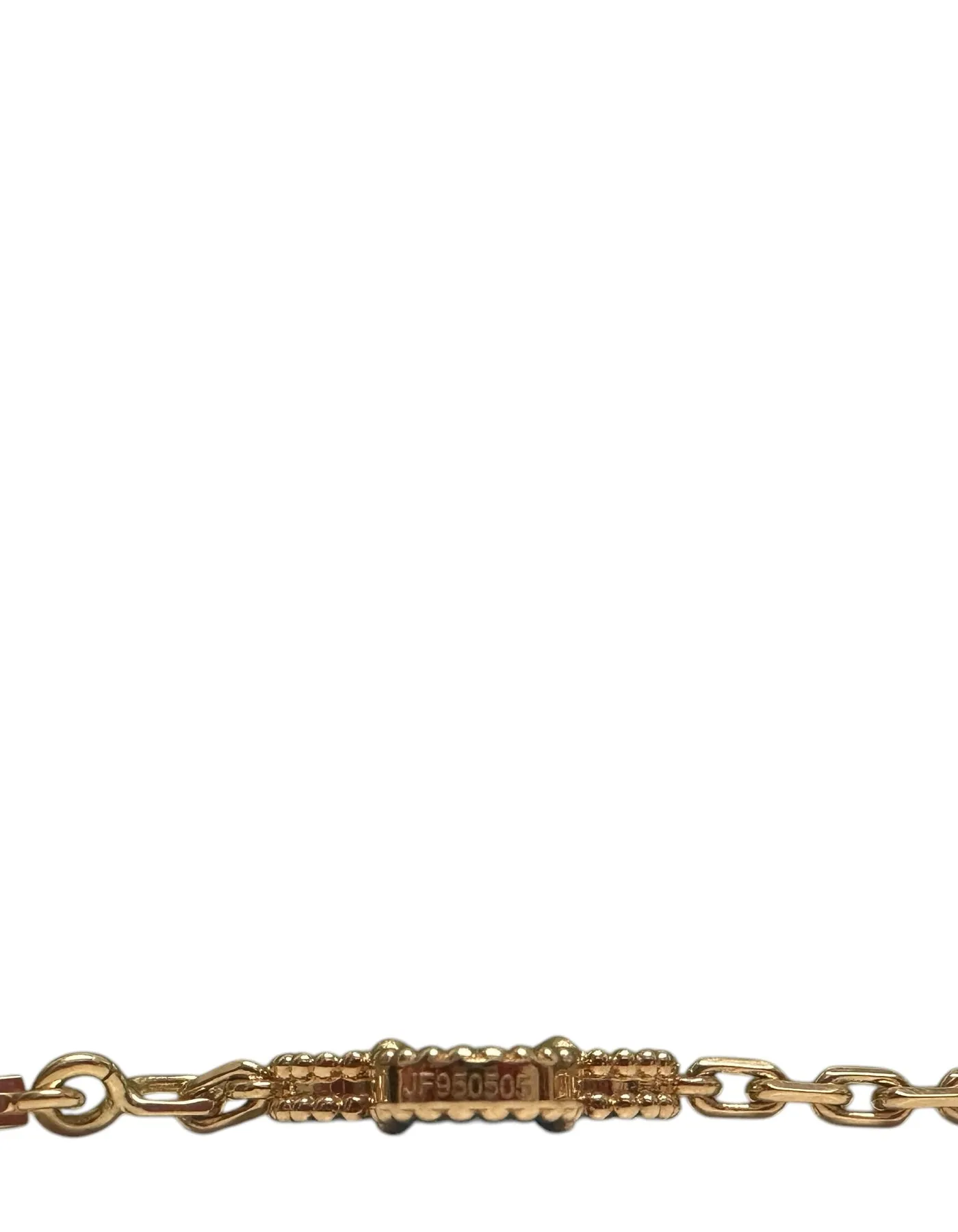 Van Cleef & Arpels 18K Gold/Blue Agate Alhambra Bracelet