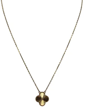 Van Cleef & Arpels 18k Guilloche Vintage Alhambra Necklace