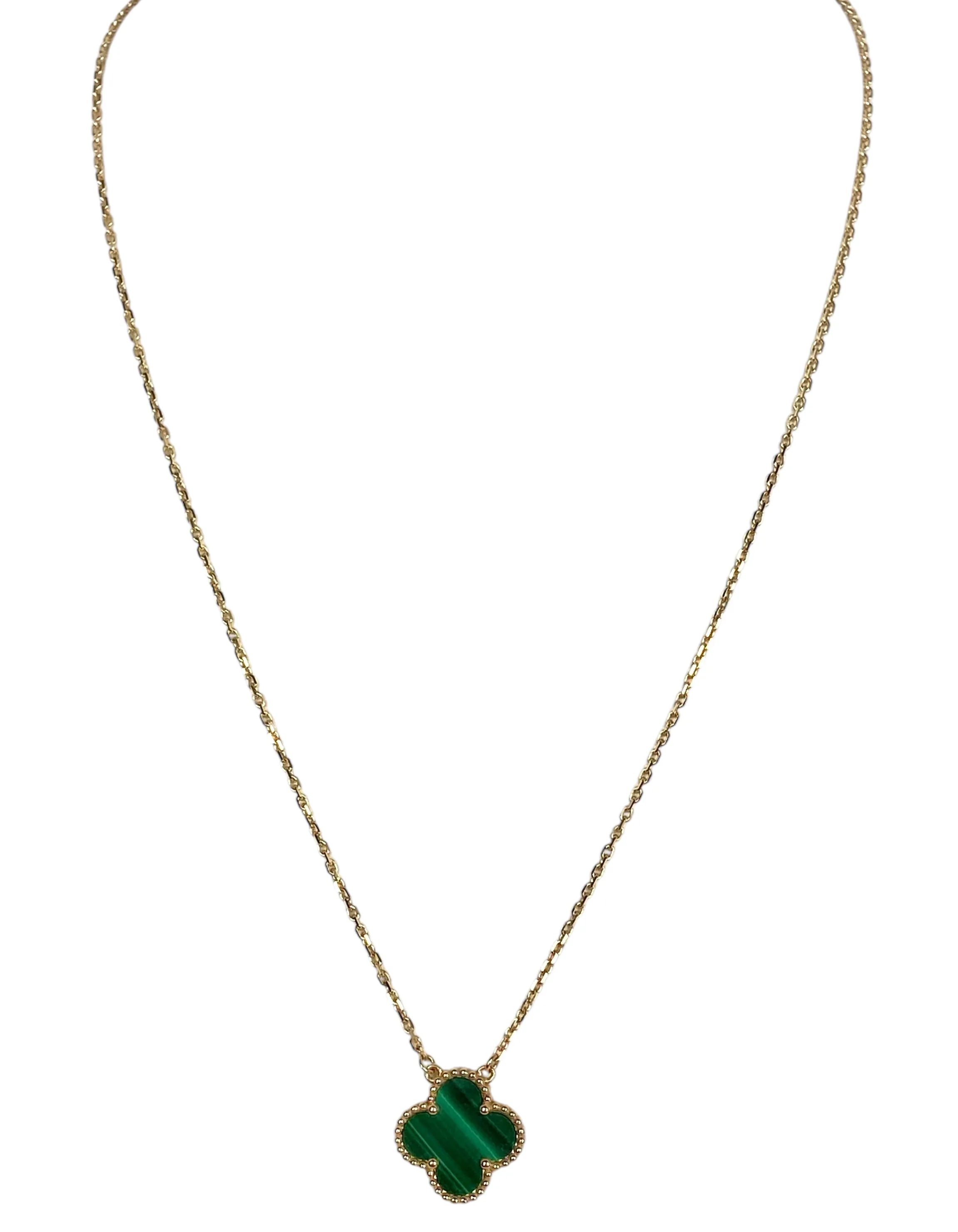 Van Cleef & Arpels 18k/Malachite Vintage Alhambra