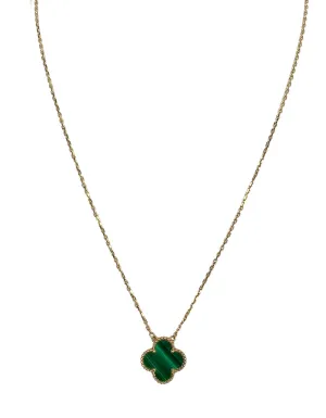 Van Cleef & Arpels 18k/Malachite Vintage Alhambra