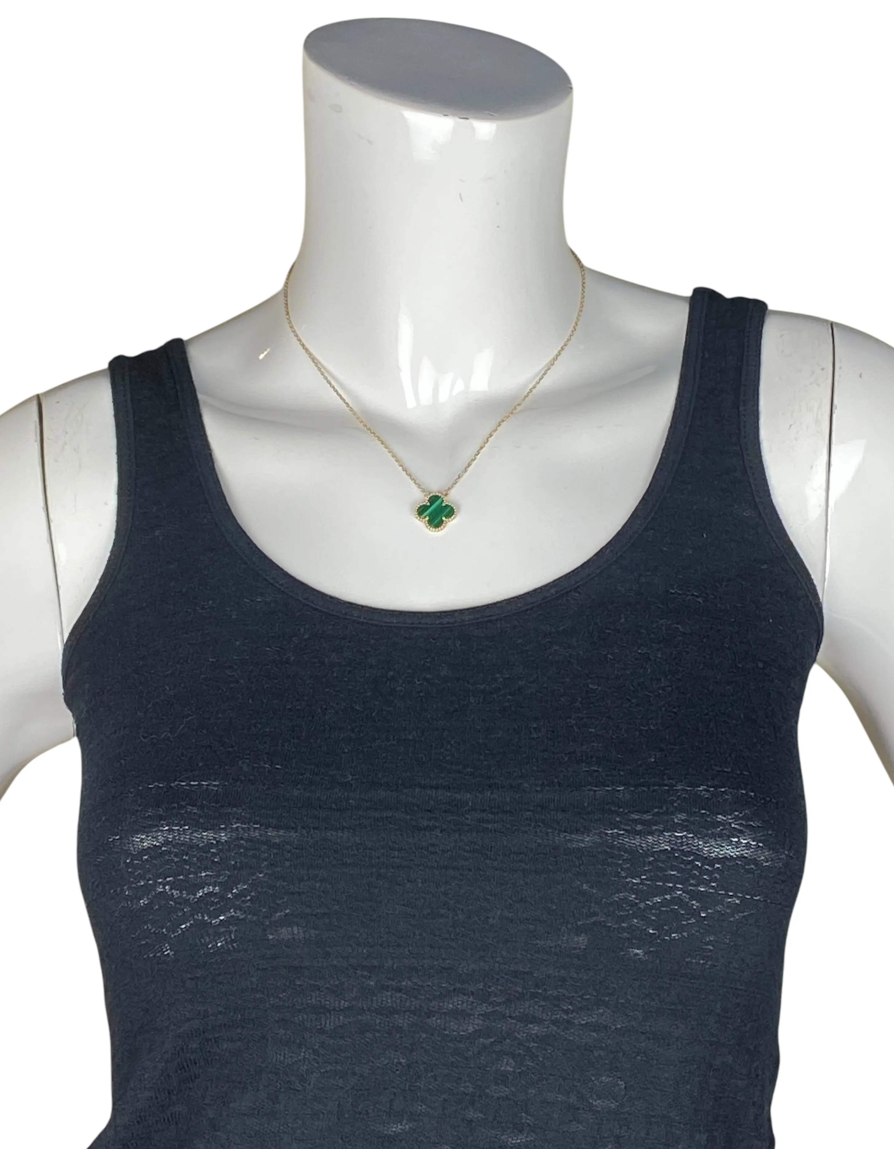 Van Cleef & Arpels 18k/Malachite Vintage Alhambra