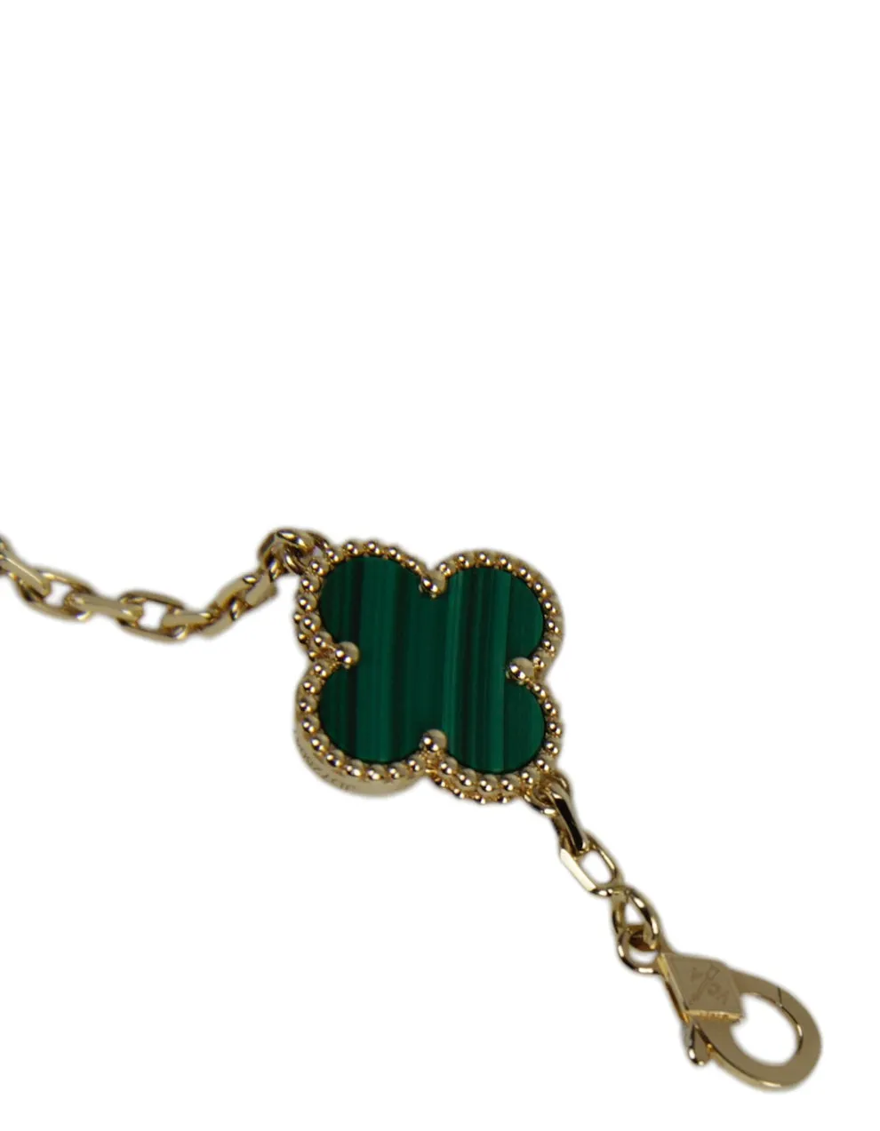 Van Cleef & Arpels Malachite/18K Alhambra Bracelet