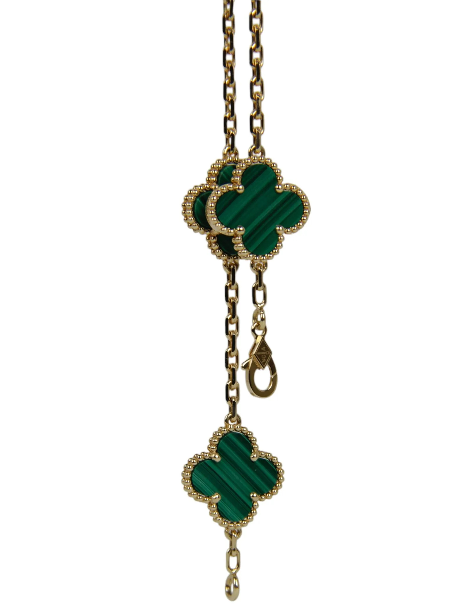 Van Cleef & Arpels Malachite/18K Alhambra Bracelet