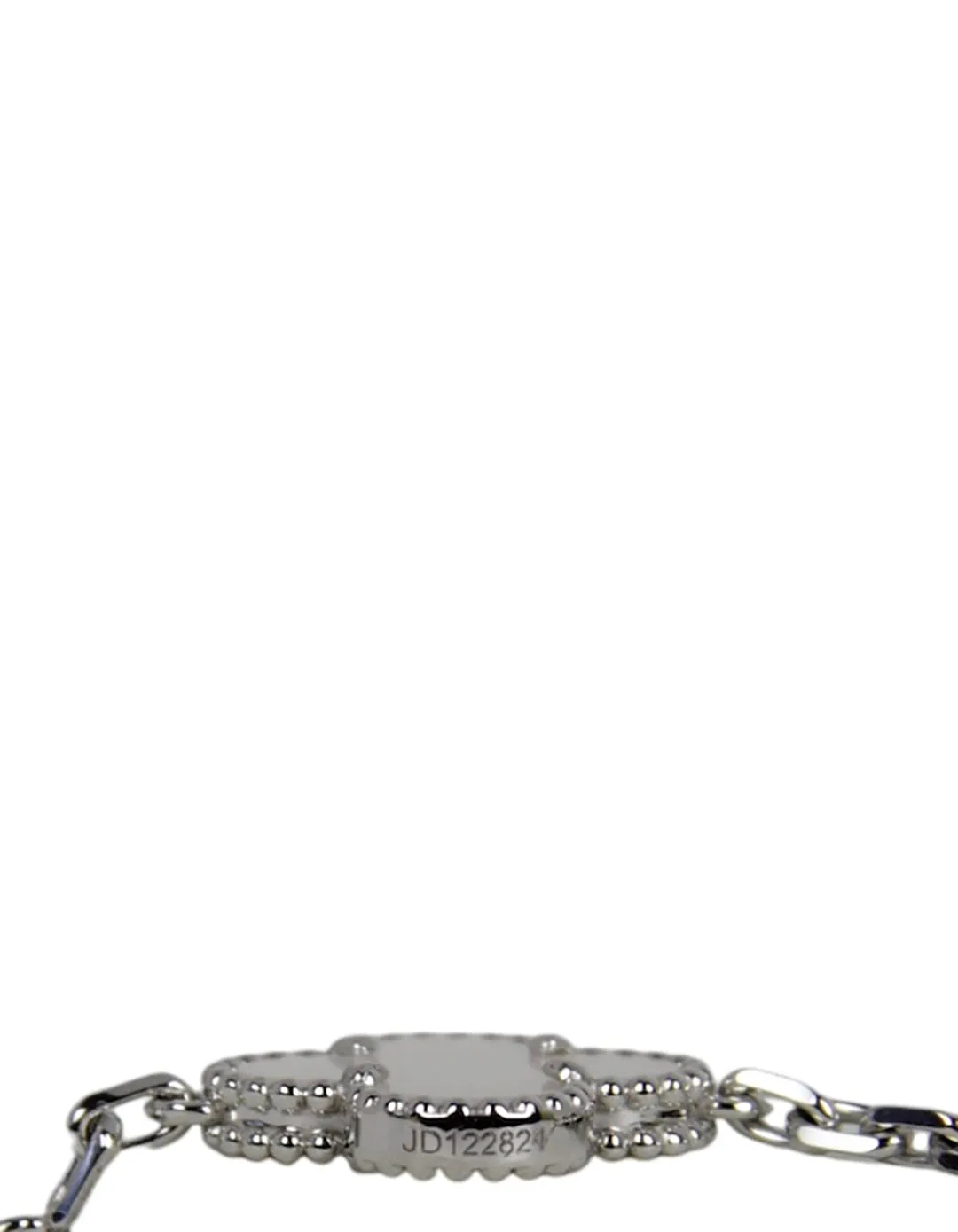Van Cleef & Arpels Mother of Pearl/18K White Gold Alhambra Bracelet