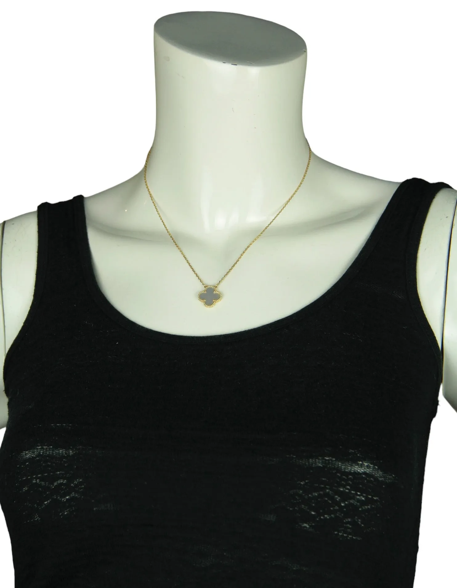 Van Cleef & Arpels Yellow Gold/MOP Vintage Alhambra Necklace