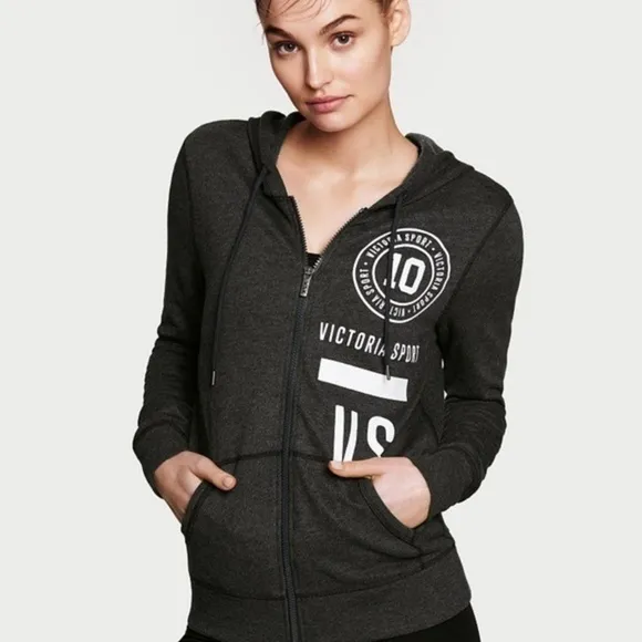 Victoria's Secret Hoodie Jacket Smal Charcoal