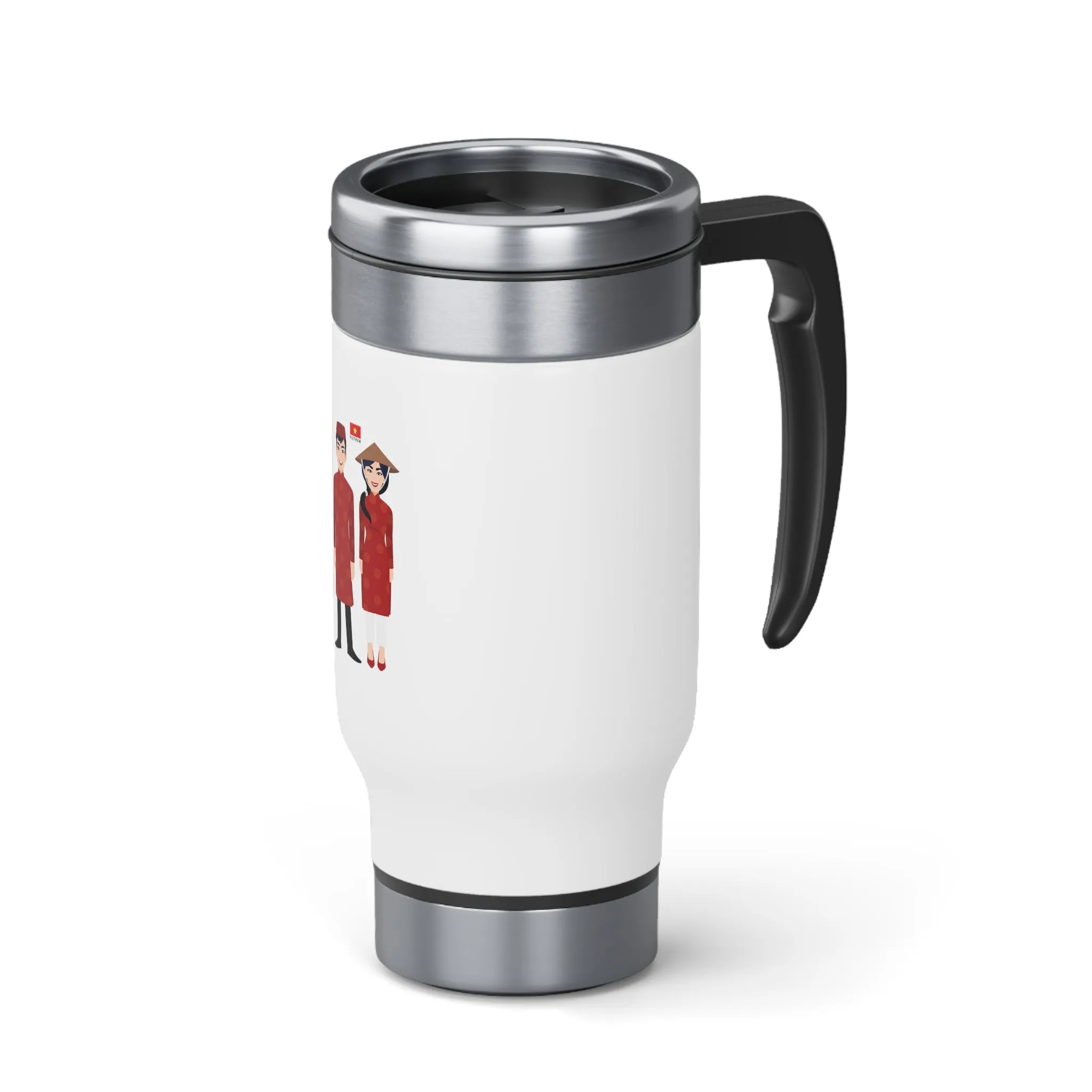 Vietnam Stainless Steel Travel Mug with Handle, 14oz