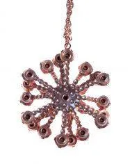 Vintage 1950s Red and Pink Rhinestone Pendant Necklace