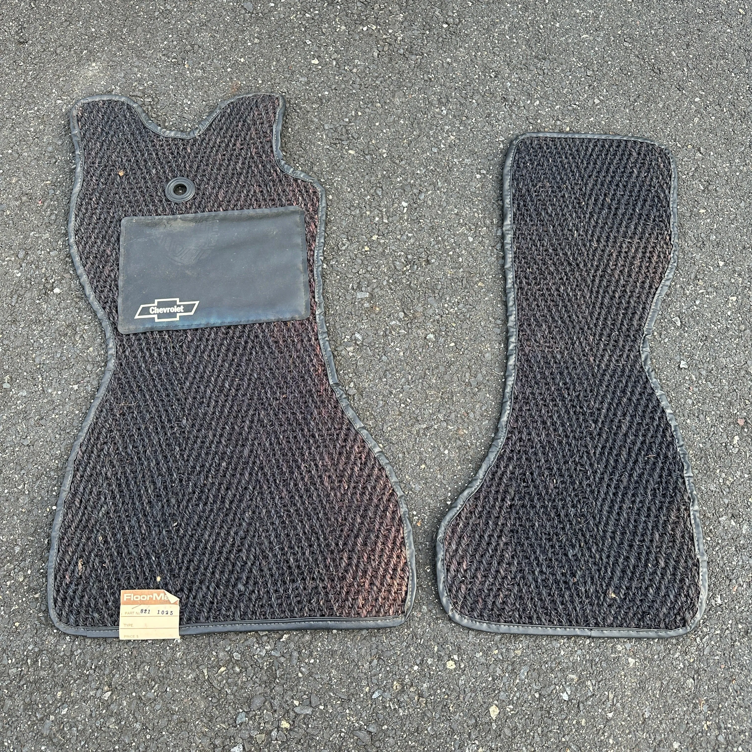 Vintage 2pc Woven Floor Mats - 78-82 Chevy/GMC Van