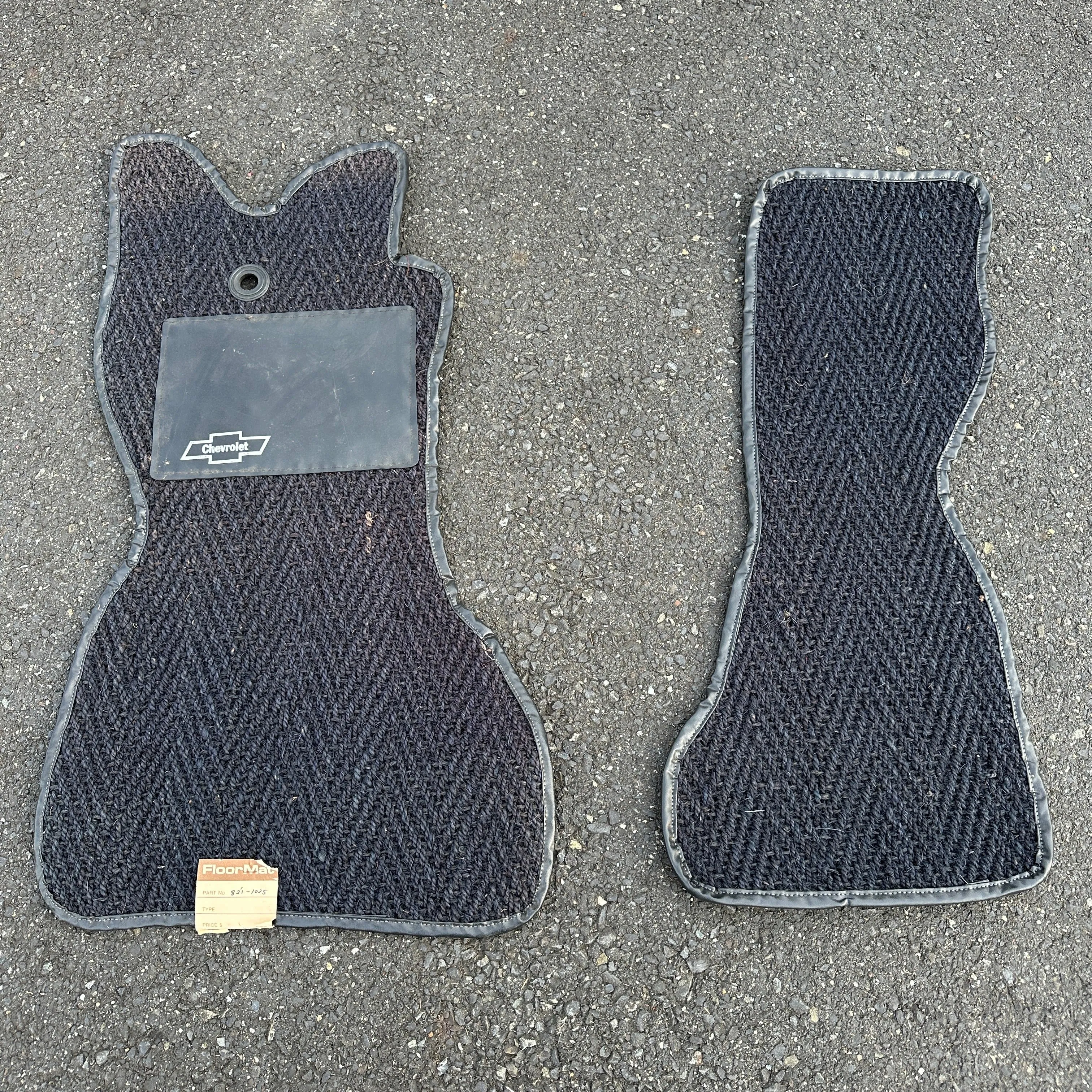 Vintage 2pc Woven Floor Mats - 78-82 Chevy/GMC Van