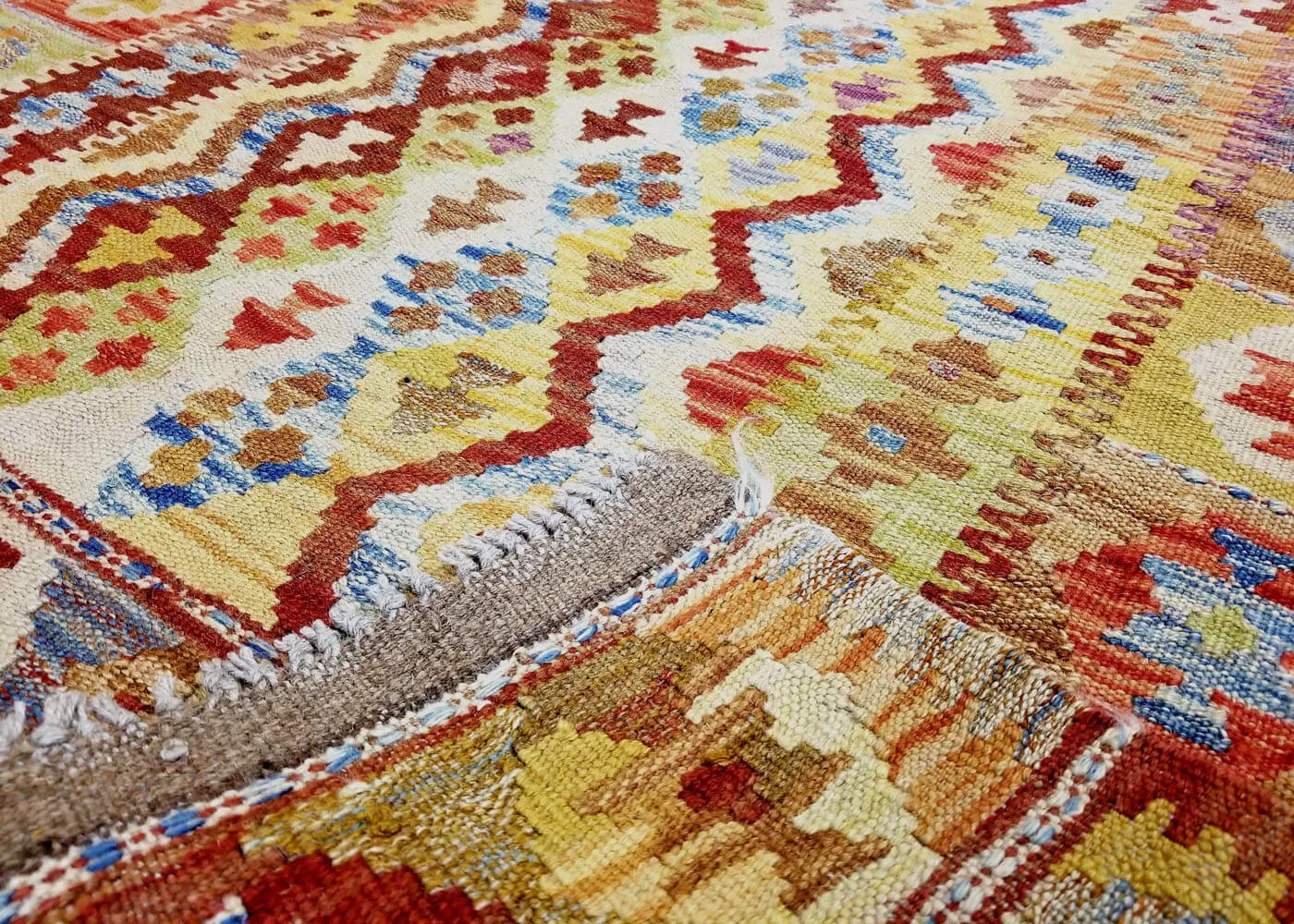 Vintage Afghan Maimana Kilim - 2'10" x 4'1"