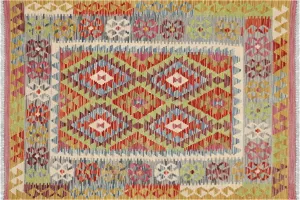 Vintage Afghan Maimana Kilim - 3'4" x 4'9"