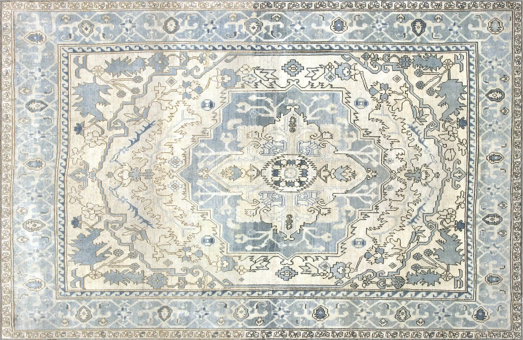 Vintage Afghan Peshawar Rug - 6'8" x 10'3"