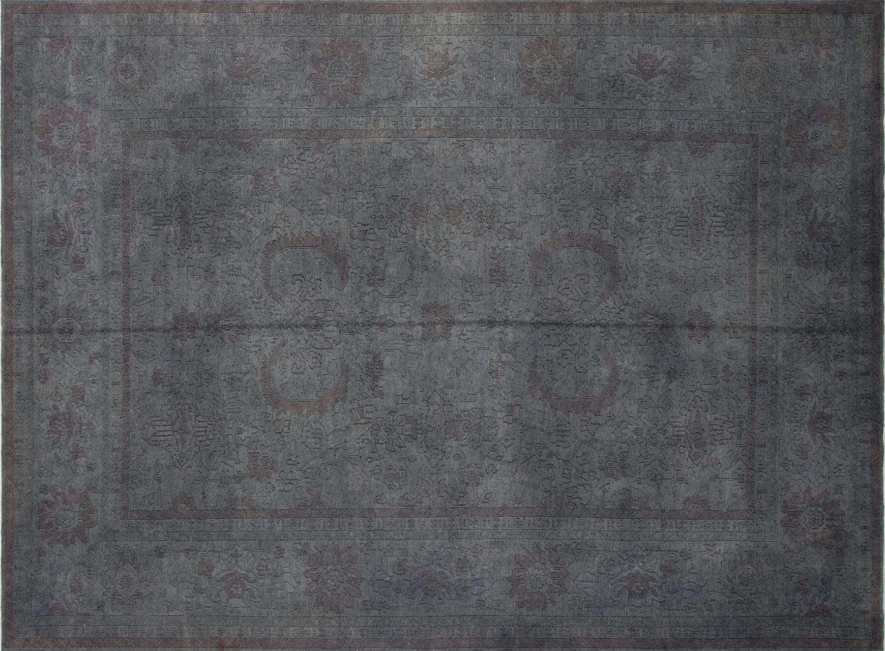 Vintage Afghan Soumak OverDyed Rug - 10'1" x 14'1"