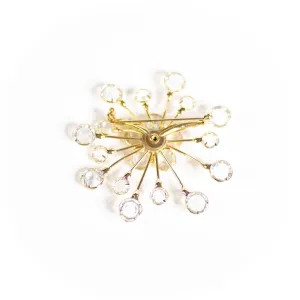 Vintage Bezel Set Crystal Spray Style Brooch