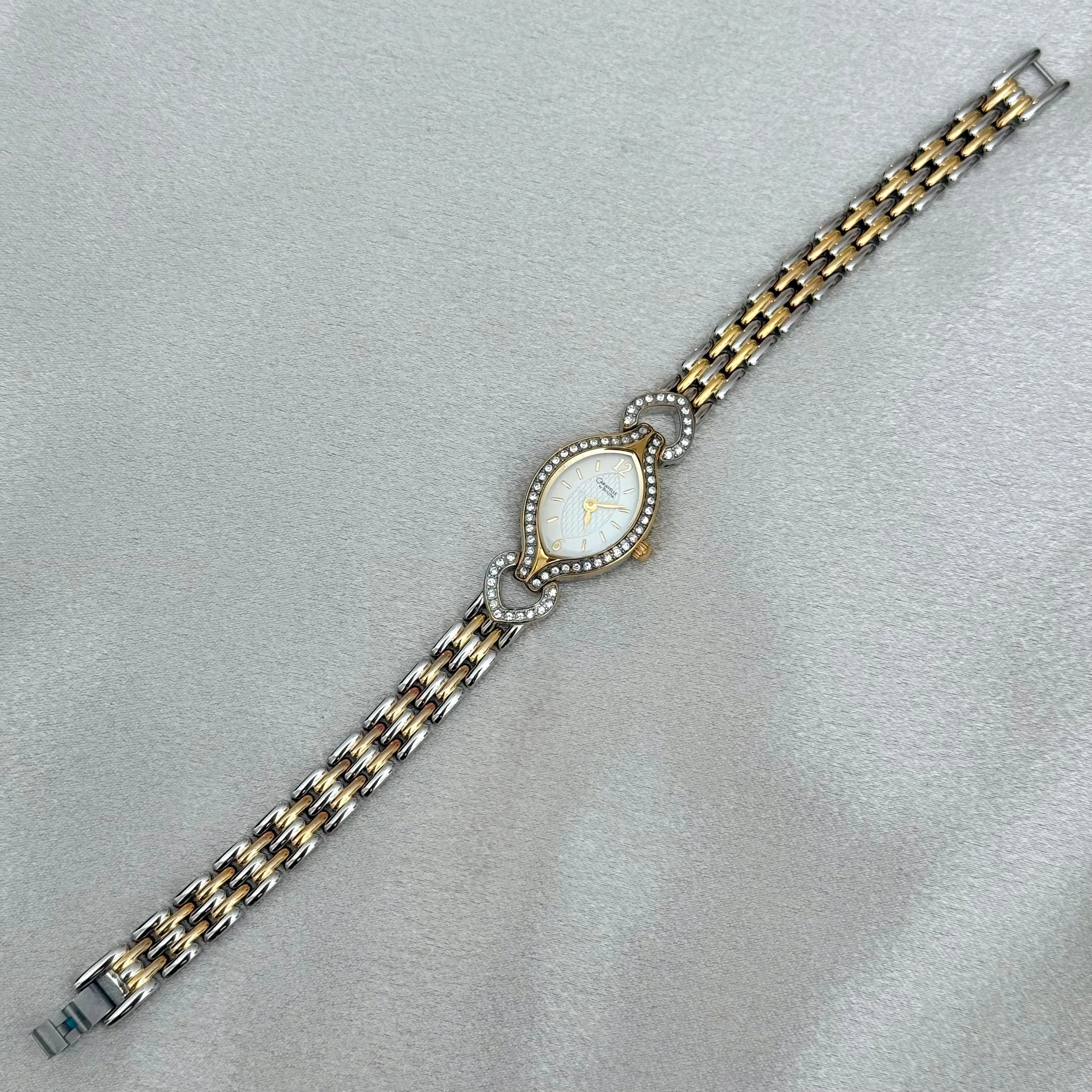 VINTAGE CARAVELLE BY BULOVA TWO-TONED DIAMOND WATCH
