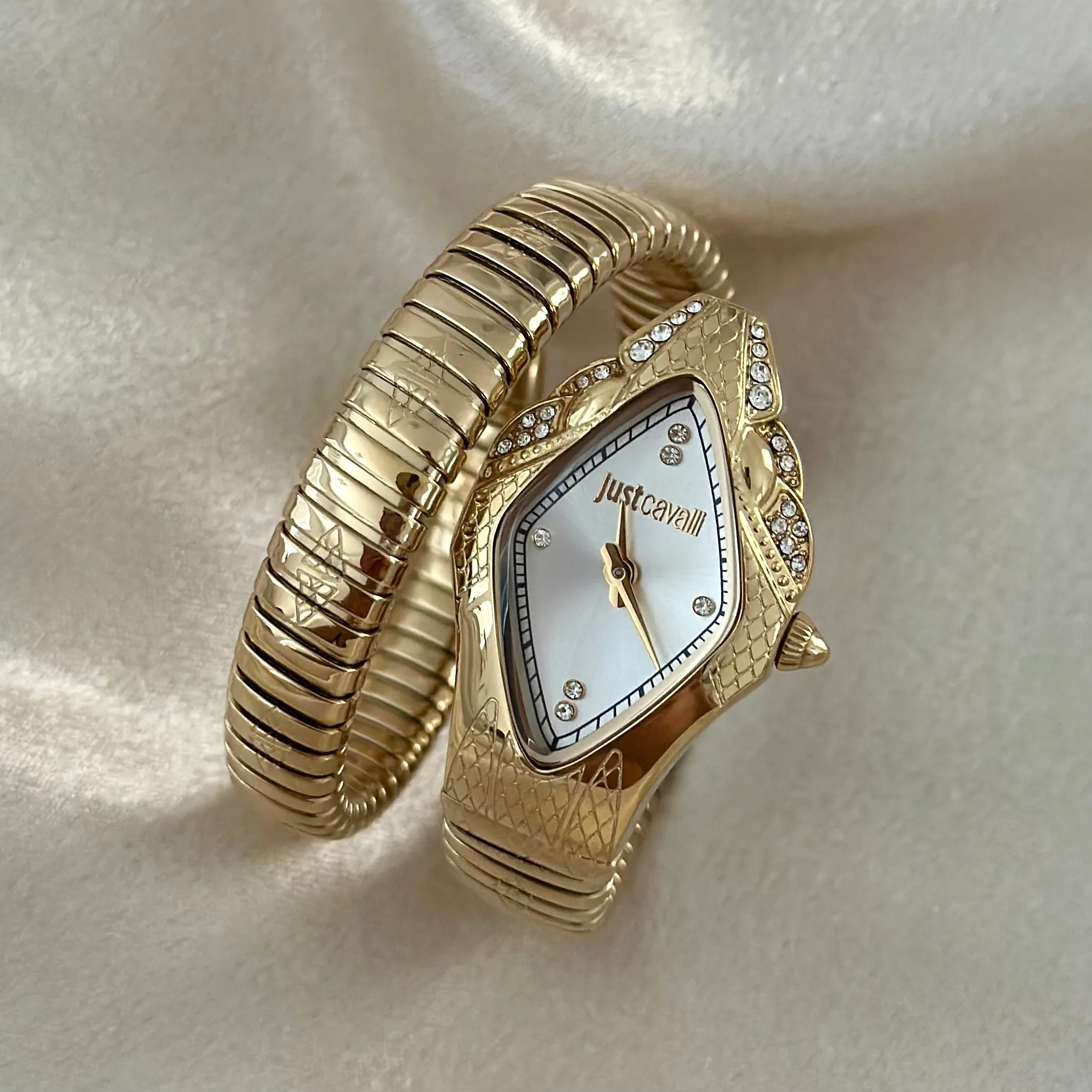 VINTAGE CAVALLI MOTHER-OF-PEARL & DIAMOND WATCH
