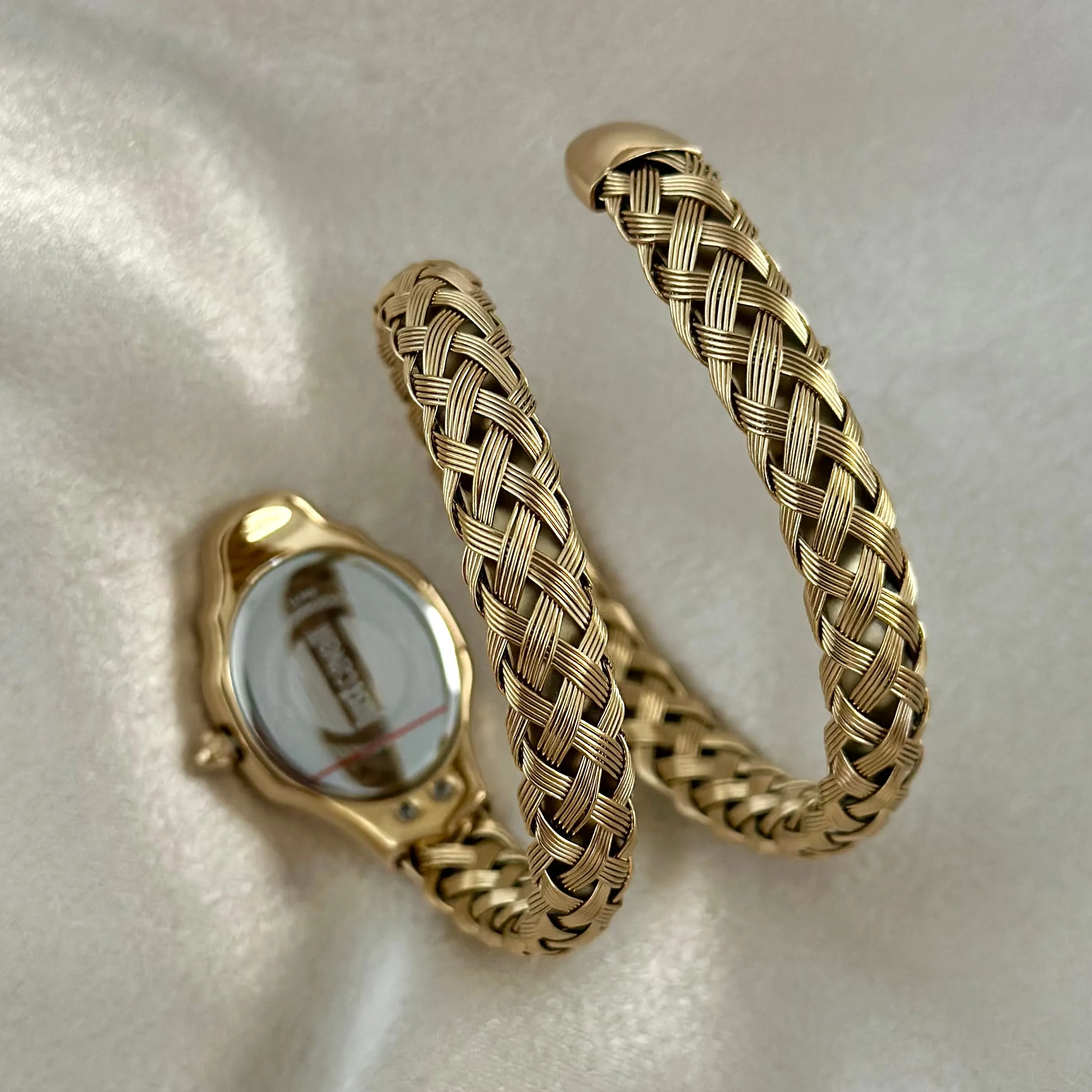 VINTAGE CAVALLI MOTHER-OF-PEARL & DIAMOND WATCH