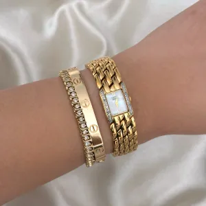 VINTAGE CITIZEN DIAMOND MOTHER-OF-PEARL WATCH