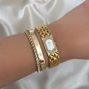 VINTAGE CITIZEN DIAMOND MOTHER-OF-PEARL WATCH