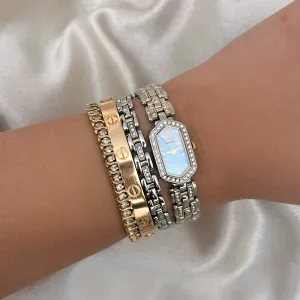 VINTAGE CITIZEN MOTHER-OF-PEARL DIAMOND WATCH