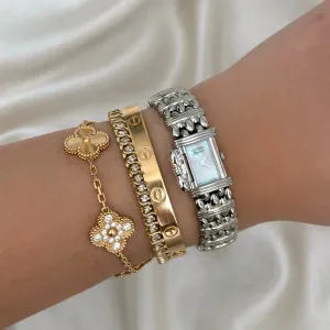 VINTAGE CITIZEN MOTHER-OF-PEARL SILVER WATCH