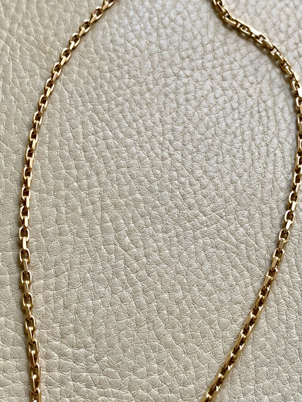 Vintage Danish Chunky Biker Link Chain Necklace in 14k Gold - 18.9 Inch length