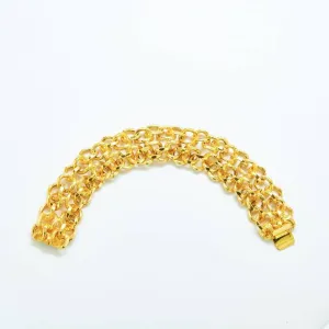 Vintage Fernando Originals Gold Double Chain Bracelet