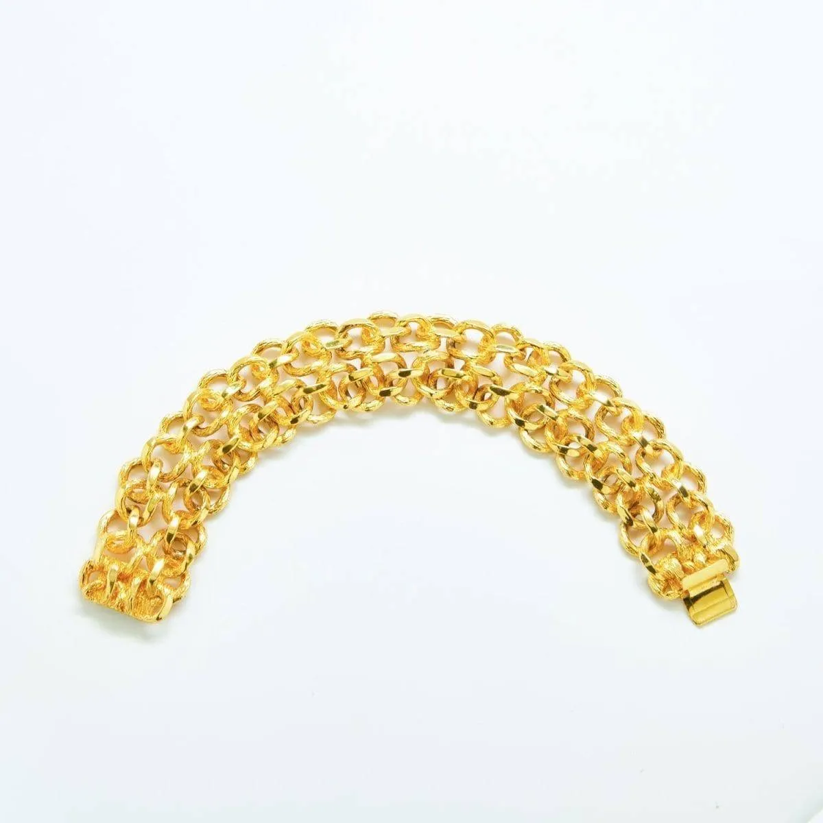 Vintage Fernando Originals Gold Double Chain Bracelet