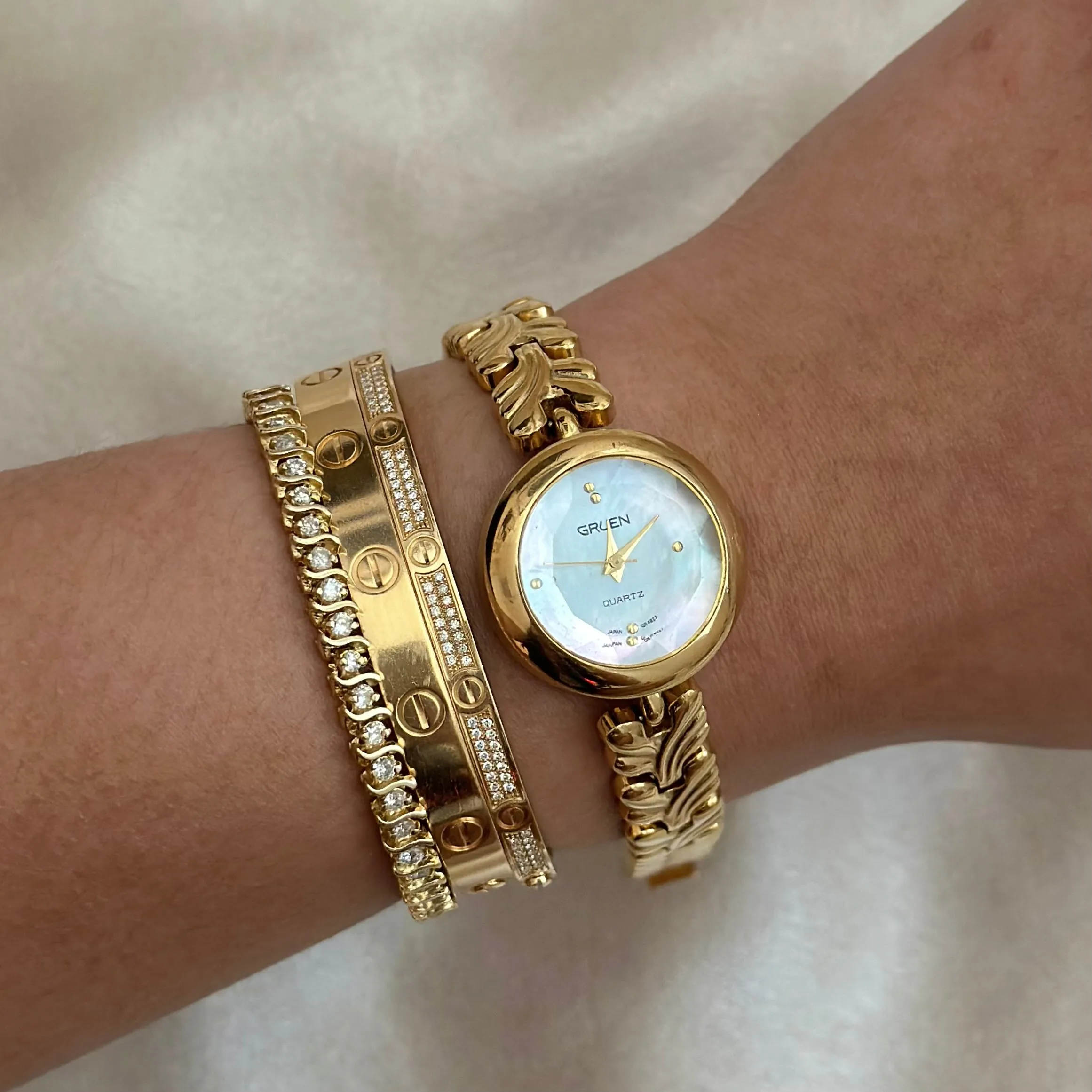 VINTAGE GRUEN CRYSTAL WATCH