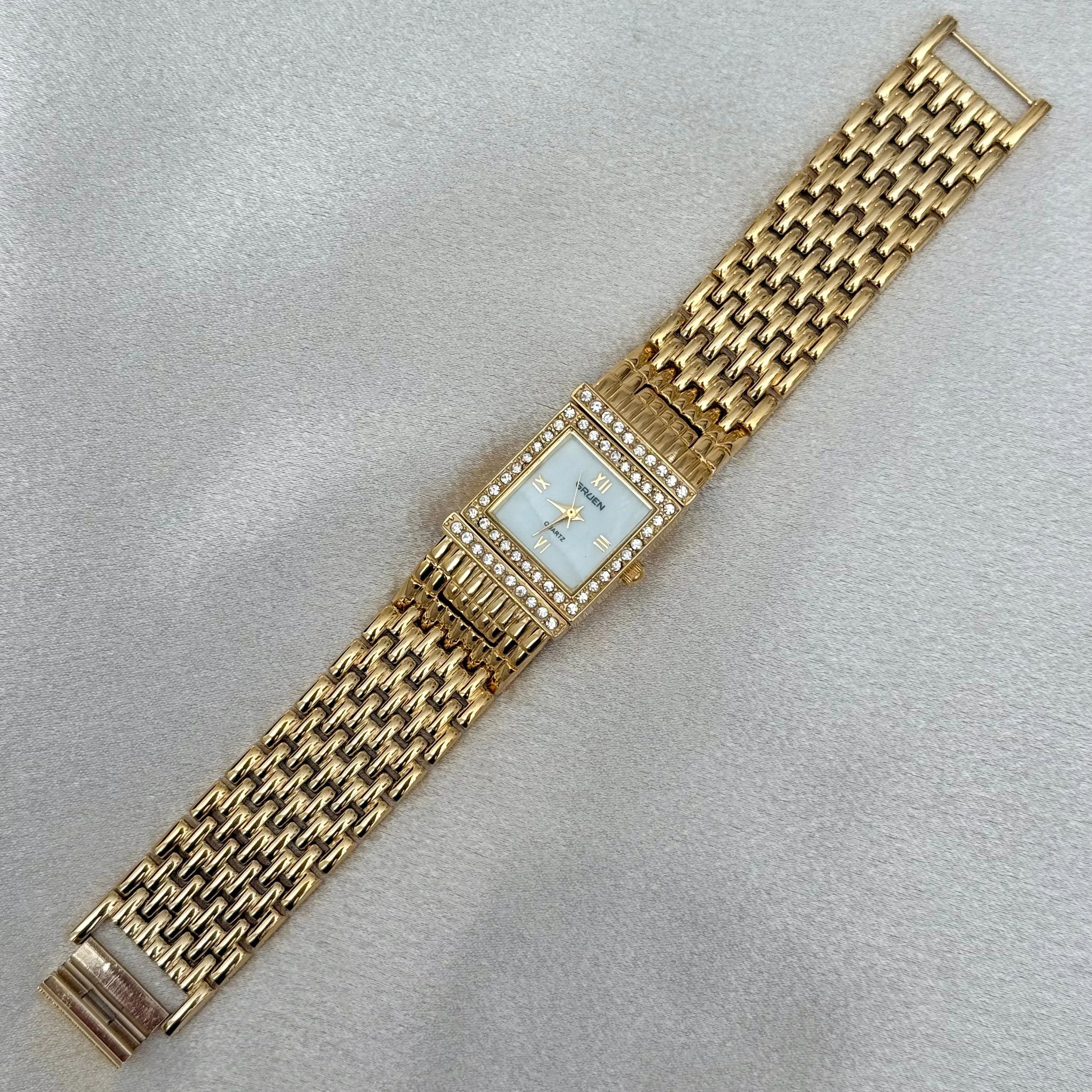 VINTAGE GRUEN DIAMOND MOTHER-OF-PEARL WATCH