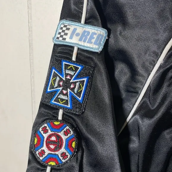 Vintage Indigo-Red Lux Industrial Denim Racing Jacket