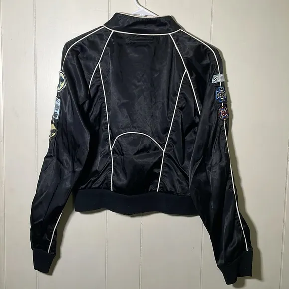 Vintage Indigo-Red Lux Industrial Denim Racing Jacket