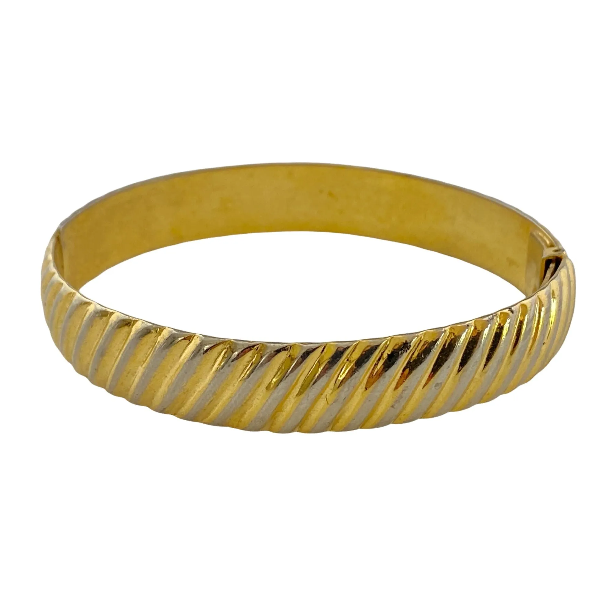 Vintage Monet Etched Gold Bangle Bracelet