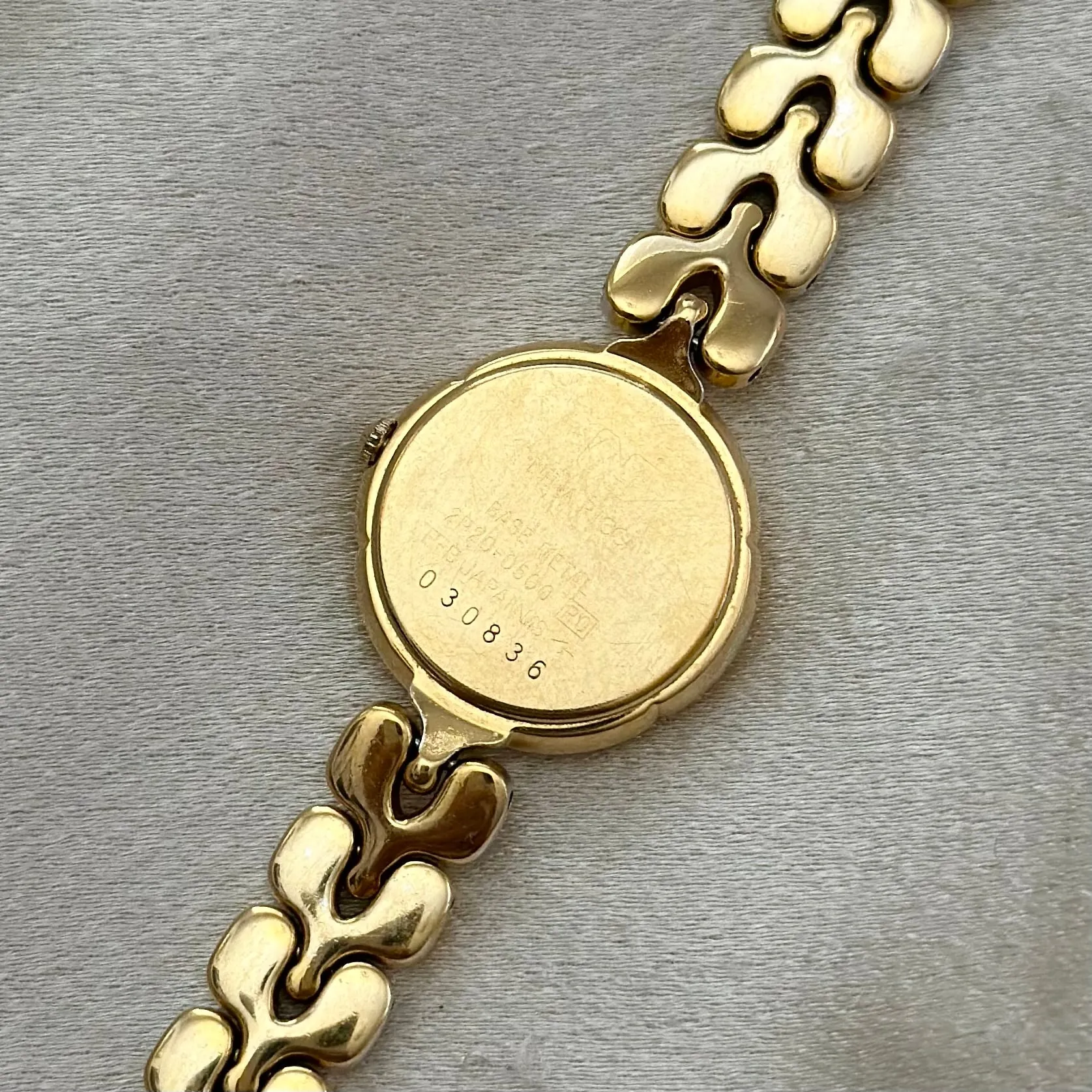 VINTAGE NINA RICCI MOTHER-OF-PEARL TWO-TONED WATCH