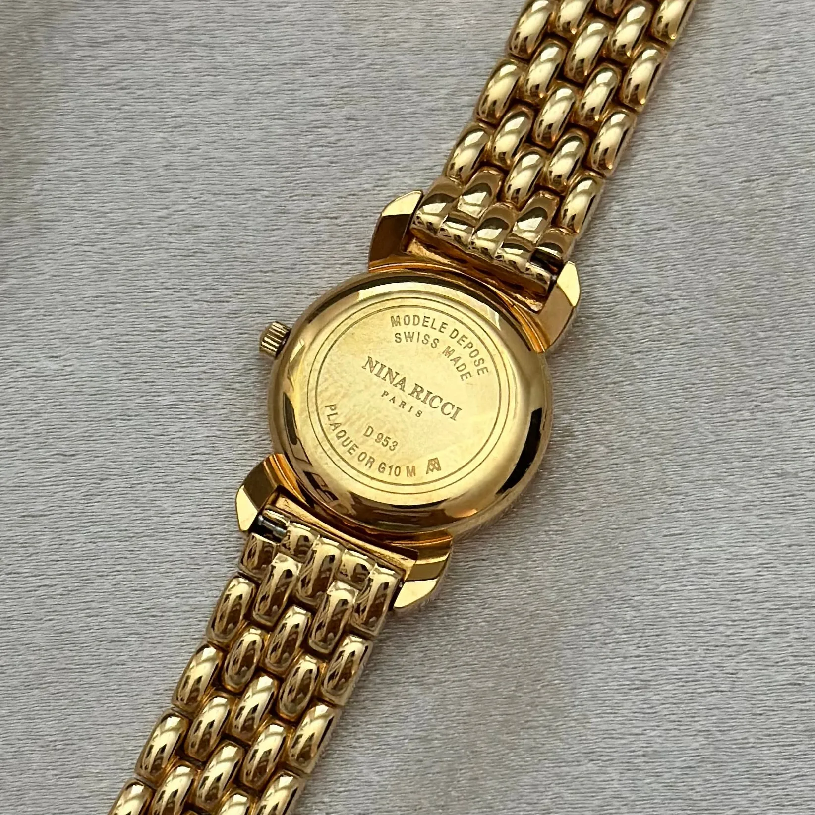 VINTAGE NINA RICCI MOTHER-OF-PEARL WATCH