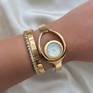 VINTAGE NINA RICCI MOTHER-OF-PEARL WATCH