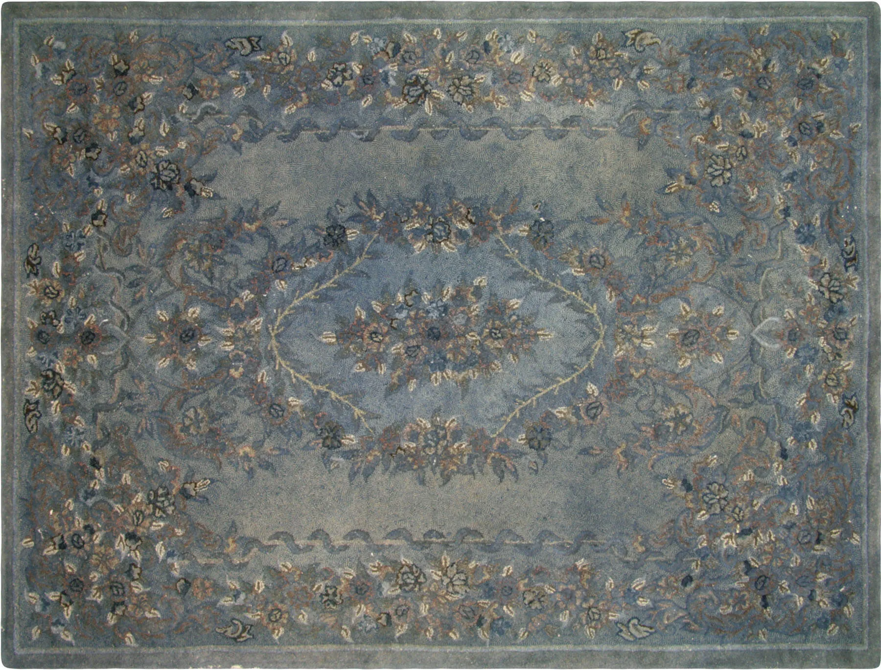 Vintage OverDyed Hook Rug - 8'8" x 11'6"