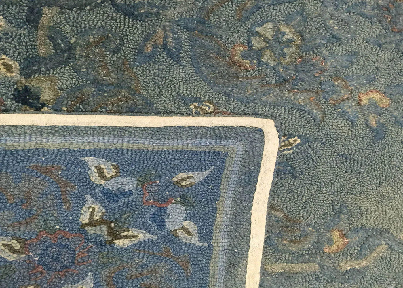 Vintage OverDyed Hook Rug - 8'8" x 11'6"