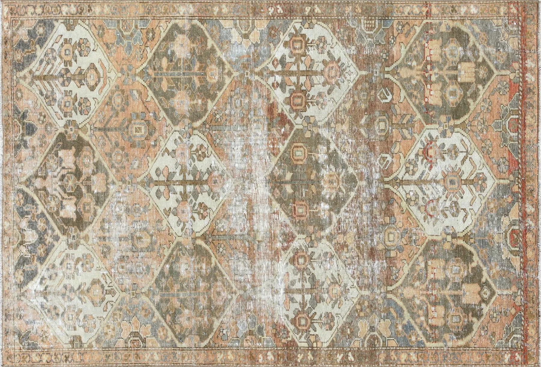 Vintage Persian Baktiari Rug - 3'10" x 5'6"